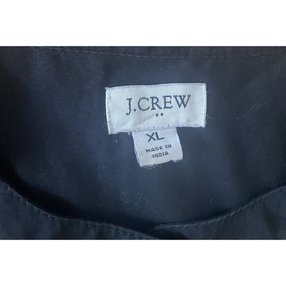 J Crew Embroidered Poplin Tiered Black Dress Size XL - Picture 4 of 10